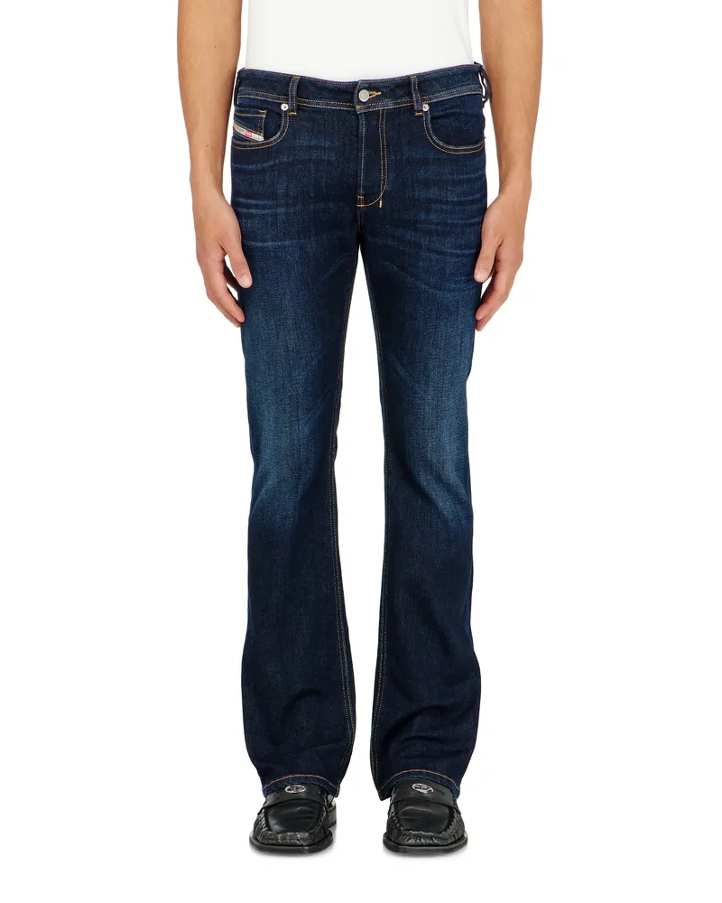 Diesel Bootcut Jeans Low Waist 2007 Zatiny, Dunkelblau, Knopfverschluss Blau