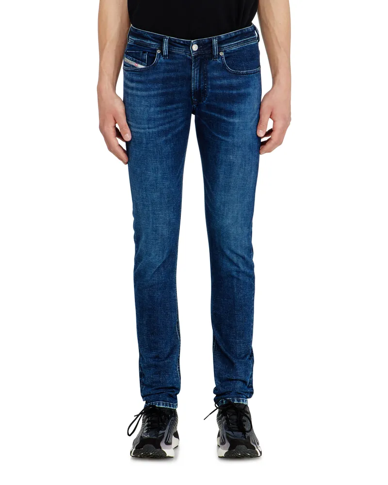 Diesel Skinny Jeans Low Waist 1979 Sleenker, Dunkelblau, Reißverschluss Blau