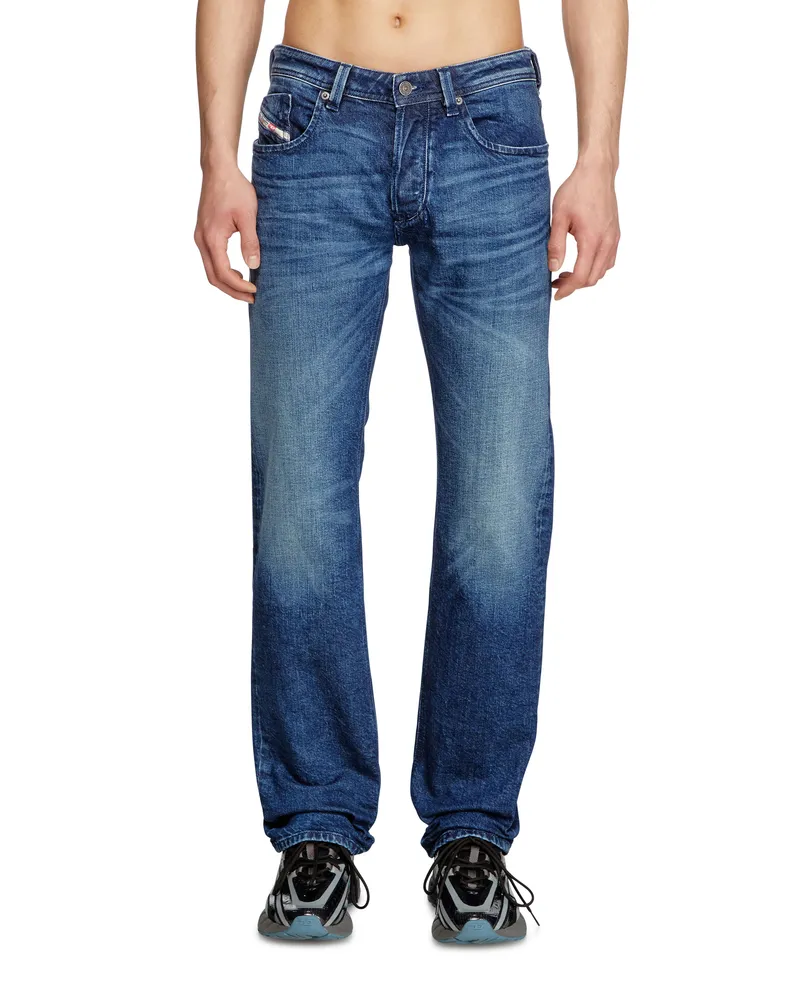 Diesel Regular Jeans Low Waist 1985 Larkee, Dunkelblau, Knopfverschluss Blau