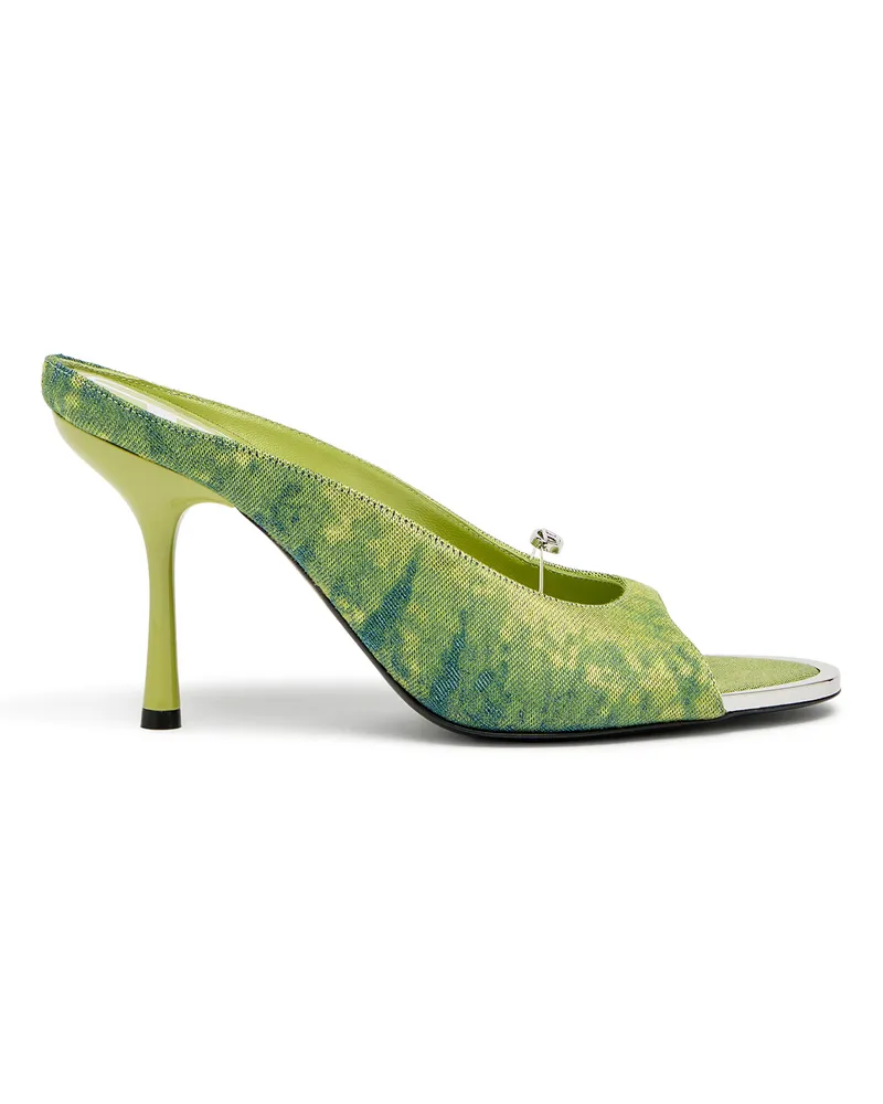 Diesel D-Diam's-High Denim-Pantolette mit schwebendem Oval D - Mokassins und Mules - Damen - Grün Grün