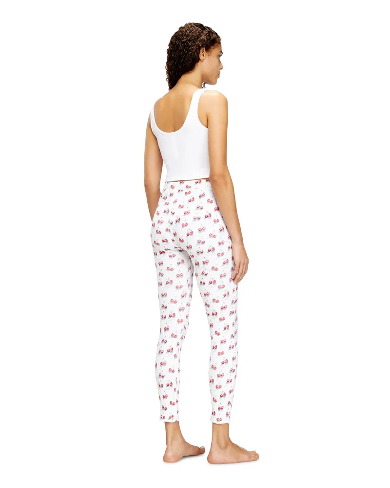 Diesel Pyjama-Set aus Stretch-Baumwolle mit Kirsch-Print - Pyjamas - Damen - Weiss Weiss