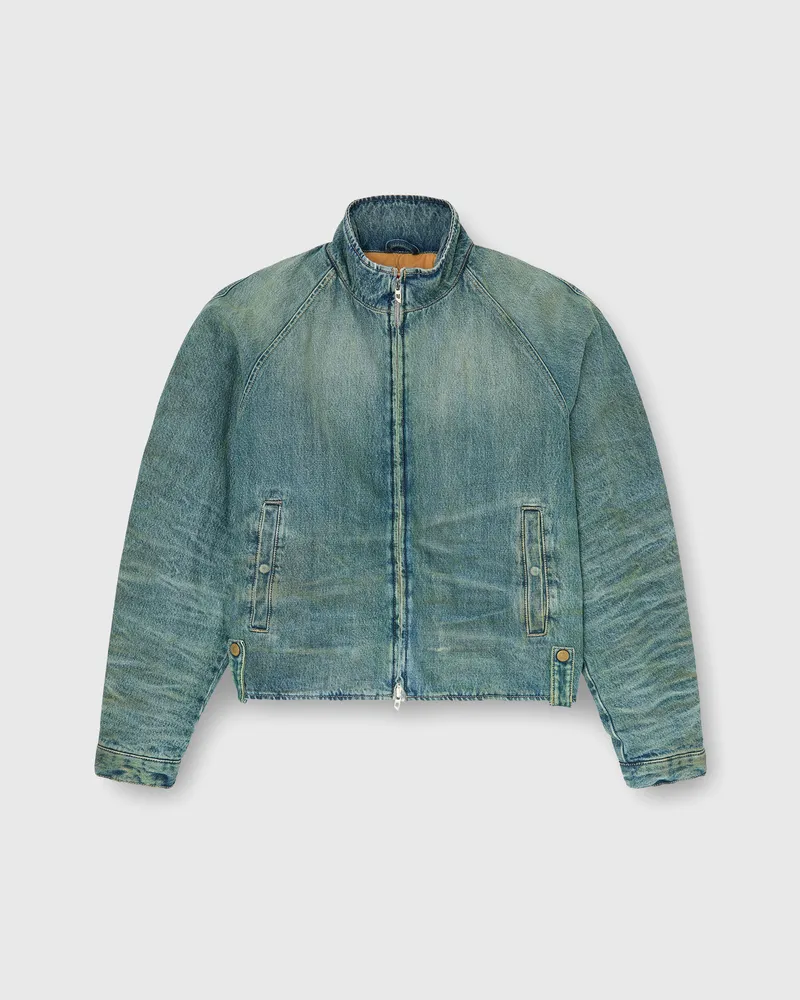 Diesel Steppjacke aus Denim mit Knitter- und Used-Effekt - Denim jacken - Herren - Blau Blau