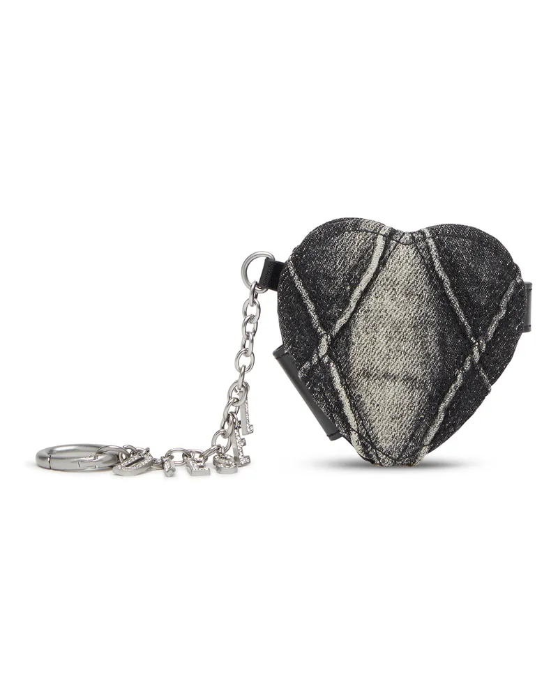 Diesel Spiegelanhänger aus gestepptem Argyle-Denim - Charms und Schlüsselanhänger - Damen - Schwarz Schwarz