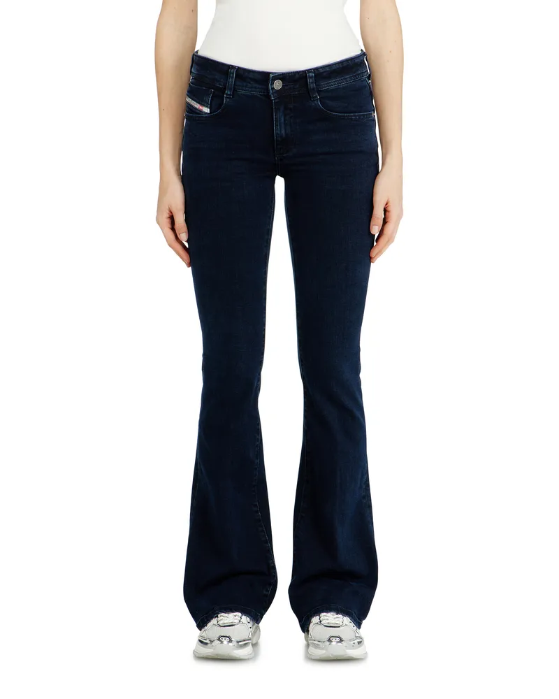 Diesel Bootcut Jeans Low Waist 1969 D-Ebbey, Dunkelblau, Reißverschluss Blau