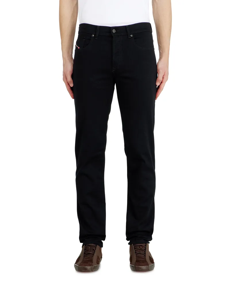 Diesel Regular Jeans Low Waist 1985 Larkee, Schwarz/Dunkelgrau, Knopfverschluss Schwarz