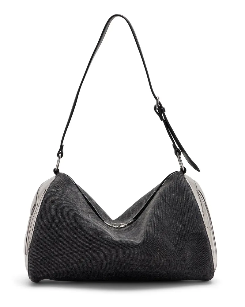 Diesel Load-D-Shoulder Bag mit transparenten ovalen D-Seiten - Schultertaschen - Unisex - Schwarz Schwarz