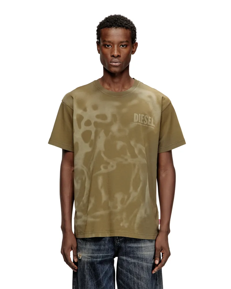 Diesel Baumwoll-T-Shirt mit Laserdruck - T-Shirts - Herren - Beige Beige