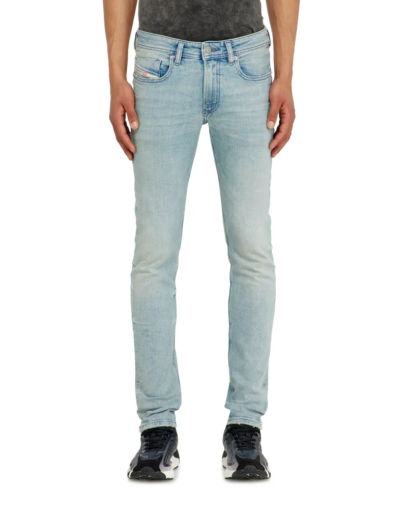Diesel Skinny Jeans Low Waist 1979 Sleenker, Hellblau, Reißverschluss Blau