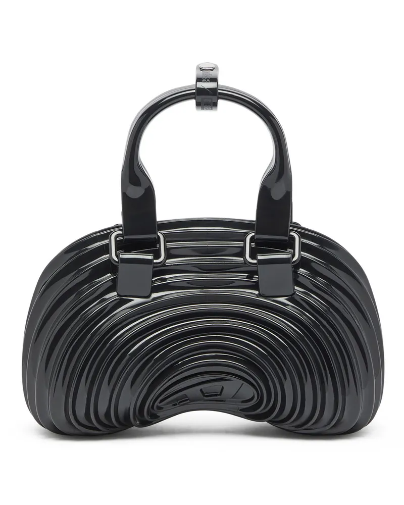 Diesel Quantum Dome - Handtasche aus Melflex - Schultertaschen - Damen - Schwarz Schwarz