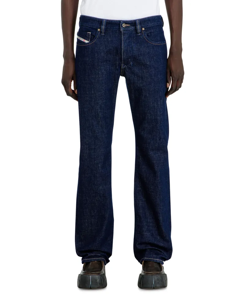 Diesel Regular Jeans Low Waist 1985 Larkee, Dunkelblau, Knopfverschluss Blau