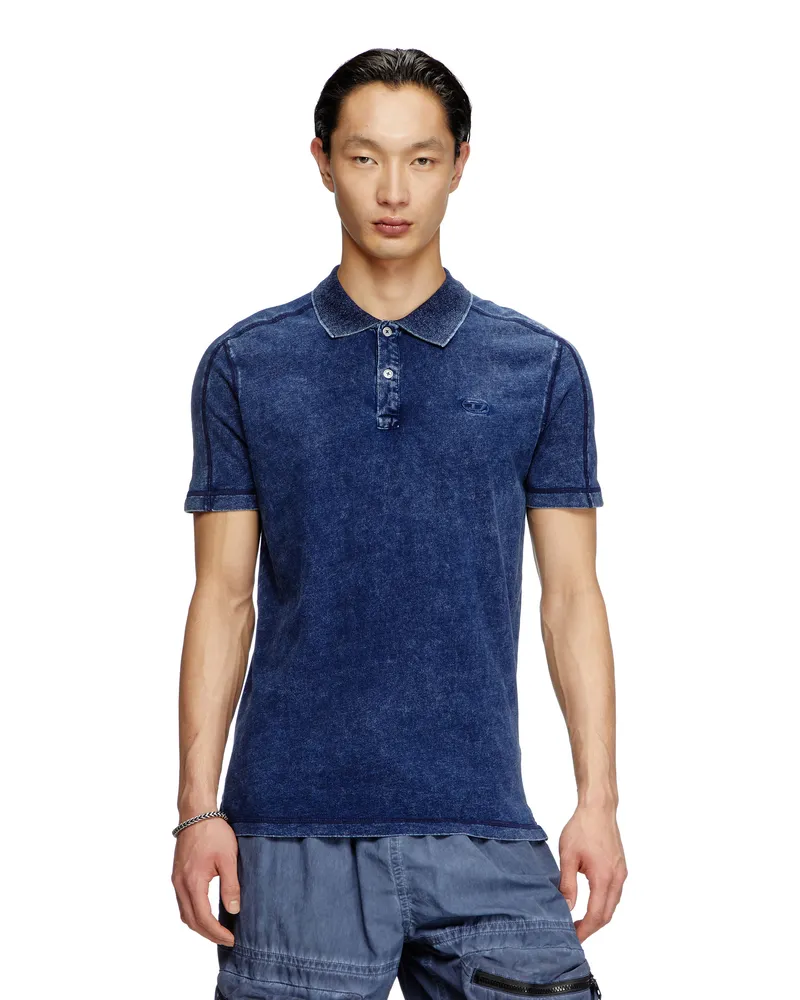 Diesel Poloshirt in Denim-Optik - Polohemden - Herren - Blau Blau