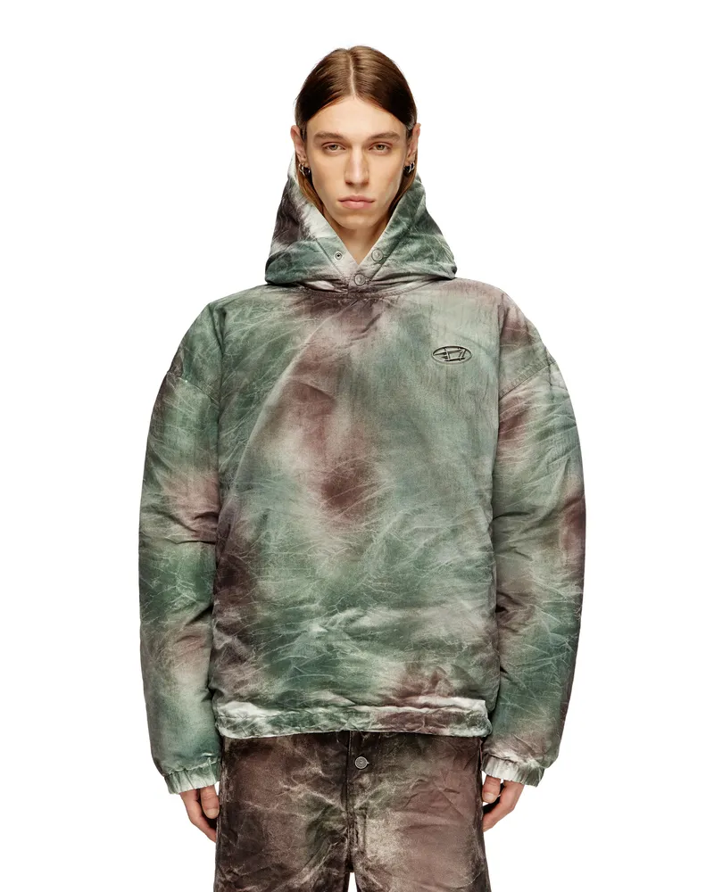 Diesel Gesteppte Kapuzenjacke aus Tarn-Nylon - Winterjacken - Unisex - Bunt Bunt