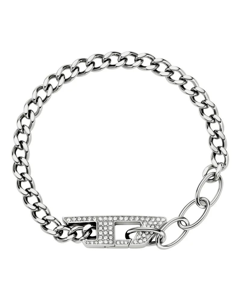 Diesel Kettenarmband aus Edelstahl mit Glitzereffekt - Armbänder - Unisex - Silber Silber