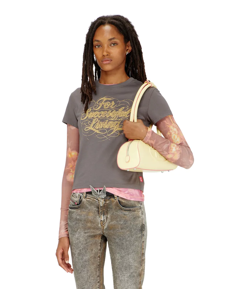 Diesel T-Shirt mit Logo-Print - T-Shirts - Damen 