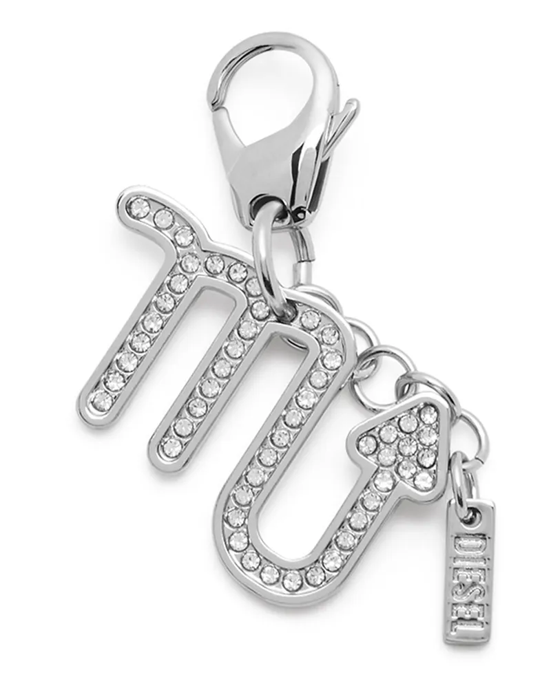 Diesel Metallischer Skorpion-Anhänger mit Strasssteinen - Charms und Schlüsselanhänger - Unisex - Silber Silber
