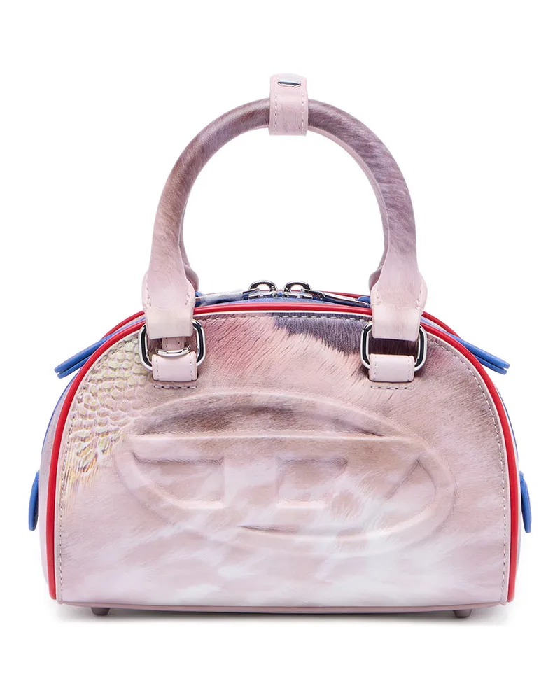 Diesel 1DR Dome-Mini Bowlingtasche mit Animal-Print - Schultertaschen - Damen - Bunt Bunt