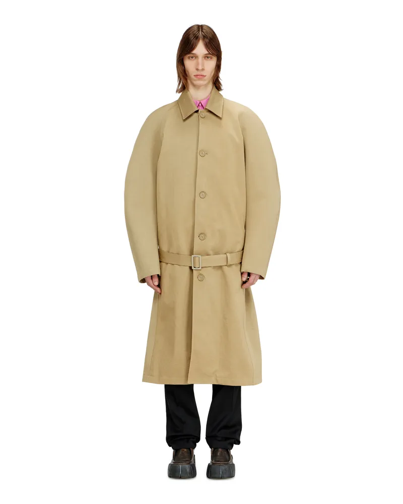 Diesel Trenchcoat mit Kokonärmeln - Lederjacken - Herren - Braun Braun