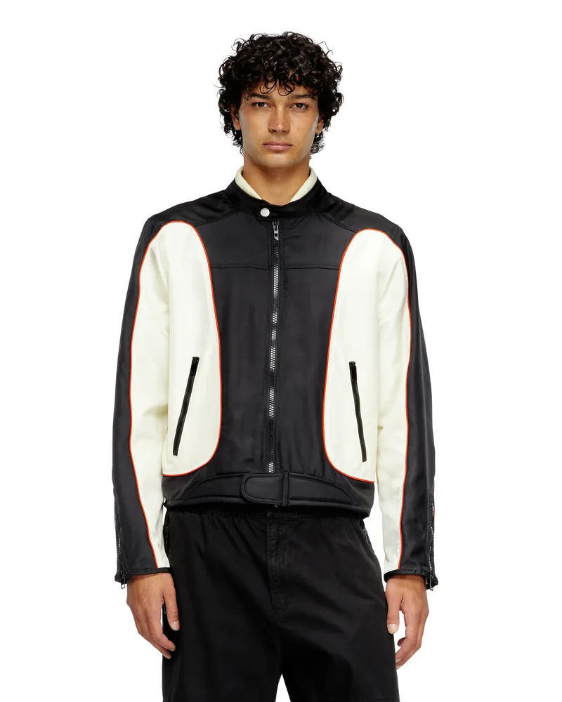 Diesel Colour-Block-Biker-Jacke mit Paspelierung - Jacken - Herren - Bunt Bunt