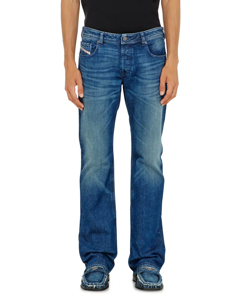 Diesel Bootcut Jeans Low Waist 2007 Zatiny, Dunkelblau, Knopfverschluss Blau