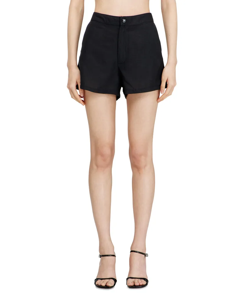 Diesel Shorts aus Leinenmischung - Kurze Hosen - Damen - Schwarz Schwarz