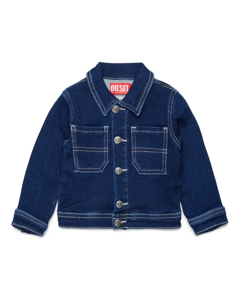 Diesel JoggJeans Jacke mit Stickerei auf dem Rücken - Jacken - Unisex - Blau Blau