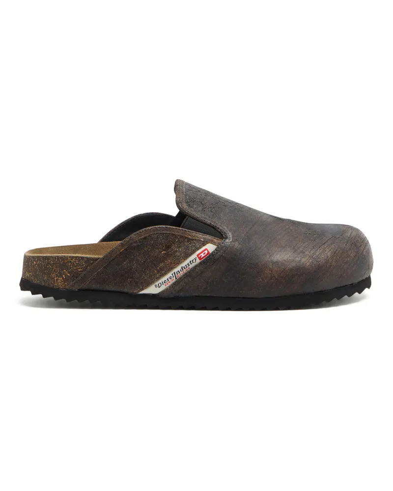 Diesel D-Woodstock-Clogs aus Wildleder in gerissener Optik - Mules - Herren - Braun Braun