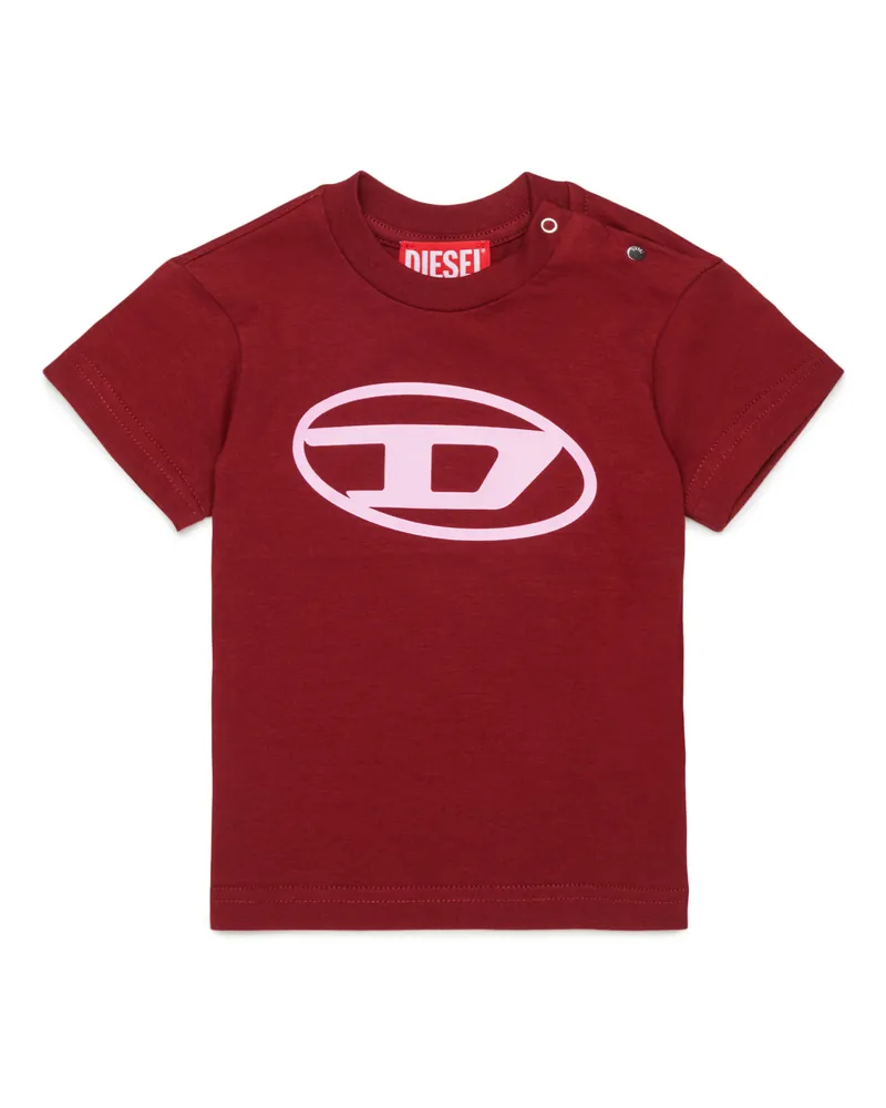 Diesel Baumwoll-T-Shirt mit Oval D Print - T-Shirts und Tops - Herren - Rot Rot