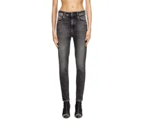 Skinny Jeans High Waist 1984 Slandy-High, Schwarz/Dunkelgrau, Reißverschluss