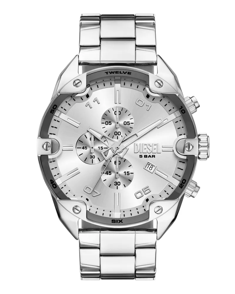 Diesel Spiked Chronograph Edelstahl - Uhren - Herren - Silber Silber