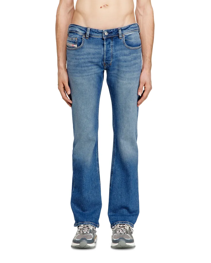 Diesel Bootcut Jeans Low Waist 2007 Zatiny, Hellblau, Knopfverschluss Blau