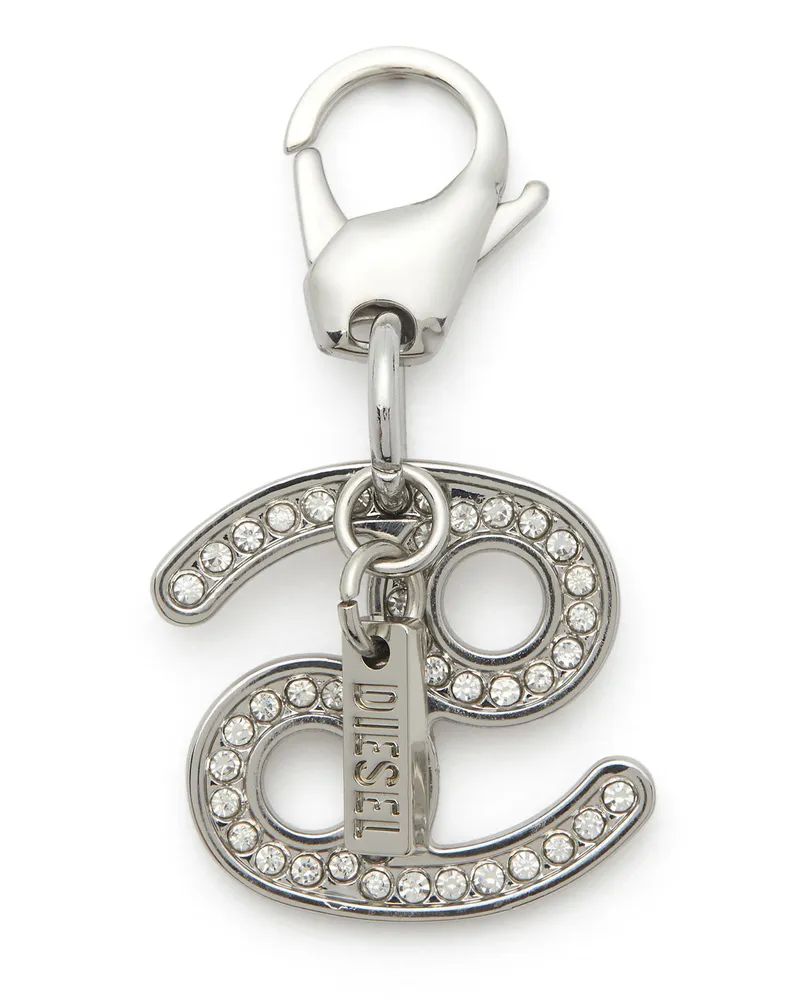 Diesel Metall-Krebs-Anhänger mit Strasssteinen - Charms und Schlüsselanhänger - Unisex - Silber Silber