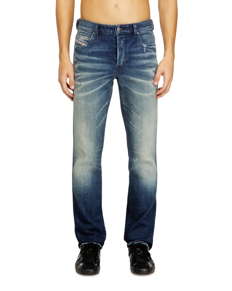 Diesel Slim Jeans Regular Waist 1993 D-Vyl, Dunkelblau, Knopfverschluss Blau