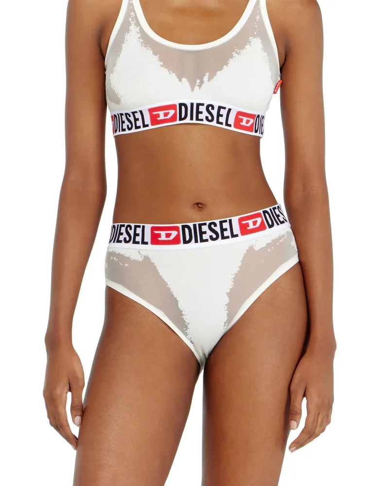 Diesel Slips mit transparentem Devoré-Effekt - Panties - Damen - Weiss Weiss