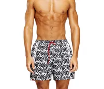 Badeshorts mit Allover-Logoprint - Badeshorts - Herren - Schwarz