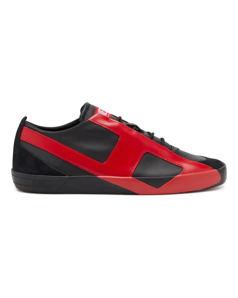 Diesel S-Slante-D-Sneaker aus Wildleder und Leder mit D-Logo - Sneakers - Herren - Bunt Bunt