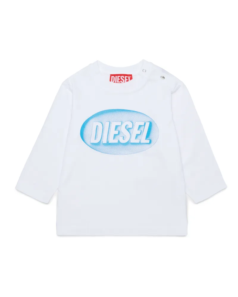 Diesel T-Shirt aus Baumwolle mit Logo-Print - T-Shirts und Tops - Herren - Weiss Weiss