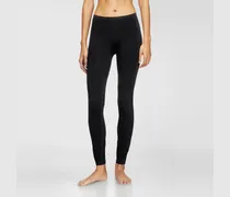 Nylon-Leggings mit ovalem Cut-out am Rücken - Hosen - Damen - Schwarz