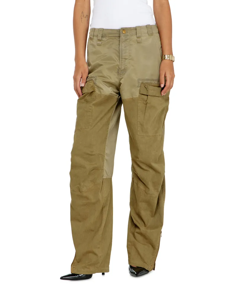 Diesel Cargo-Hose aus Baumwolle und Nylon - Hosen - Damen - Grün Grün