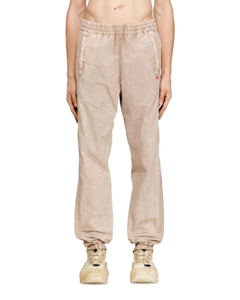 Diesel Gewaschene Nylonhosen mit Seitenstreifen - Hosen - Herren - Beige Beige