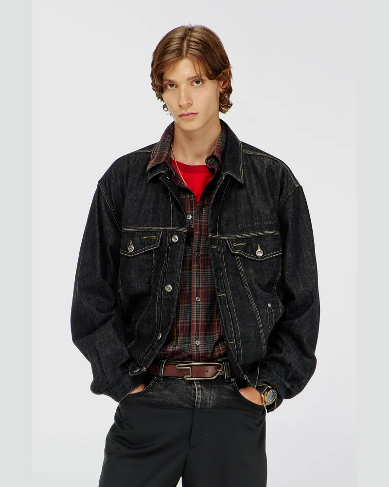 Diesel Denim jacken - Unisex - Schwarz Schwarz