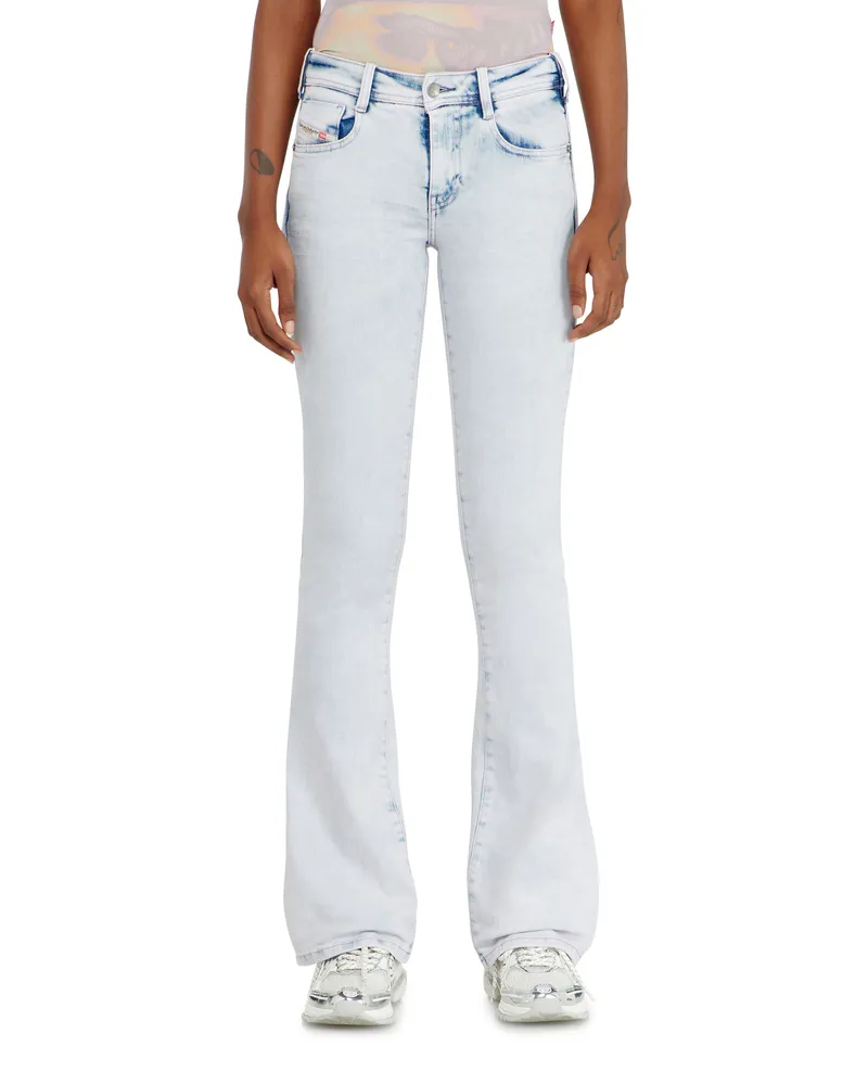 Diesel Bootcut Jeans Low Waist 1969 D-Ebbey, Farbig, Reißverschluss Blau