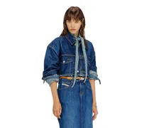 Cropped oversized denim trucker jacket Übergroße cropped Denim-Truckerjacke - Denim jacken - Damen - Blau