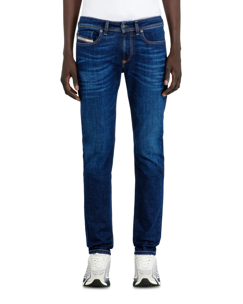 Diesel Skinny Jeans Low Waist 1979 Sleenker, Dunkelblau, Reißverschluss Blau