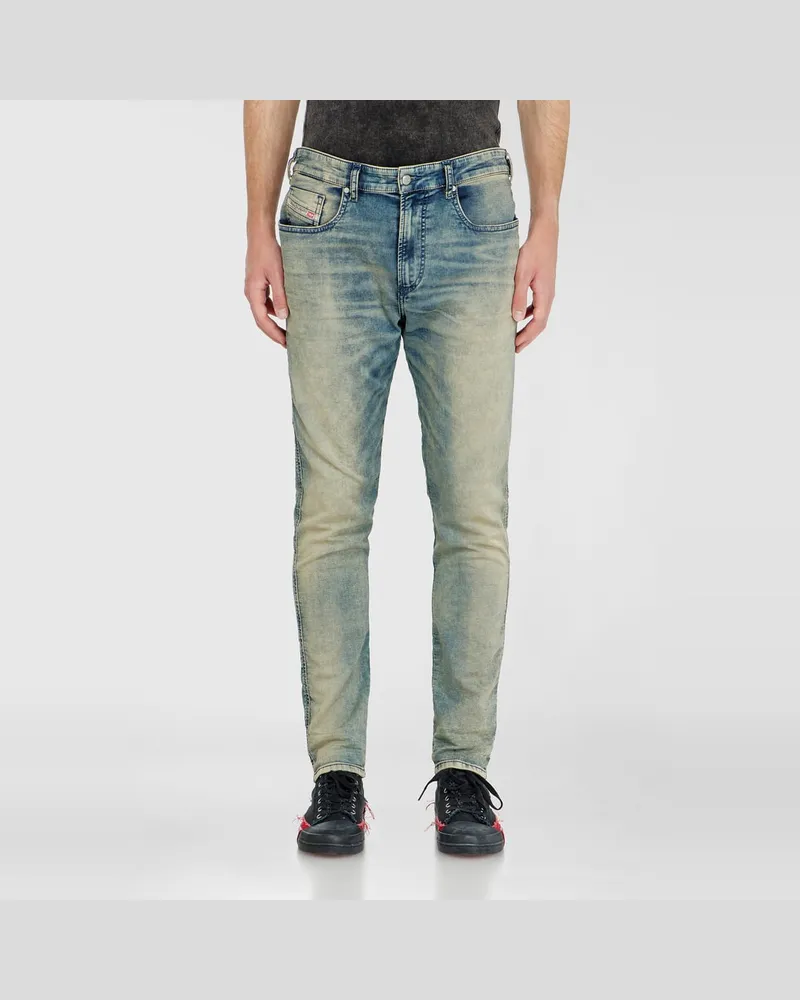 Diesel Slim Regular Waist 2062 D-Strukt Joggjeans, Mittelblau, Reißverschluss Blau