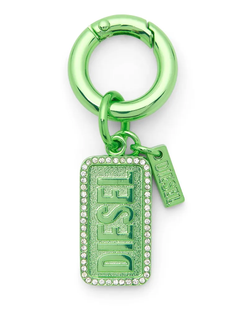 Diesel Metall-Schlüsselanhänger mit Diesel-Logo und Strasssteinen - Charms und Schlüsselanhänger - Unisex - Grün Grün