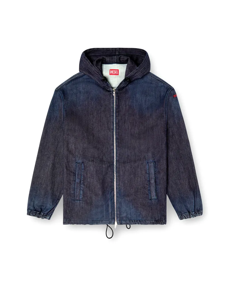 Diesel Jacke aus JoggJeans mit Kapuze - Denim jacken - Herren - Blau Blau