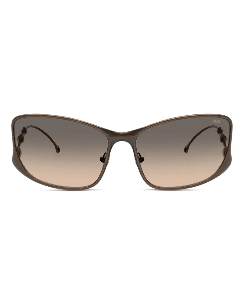 Diesel Rechteckiges Modell Brille - Sonnenbrille - Unisex - Braun Braun