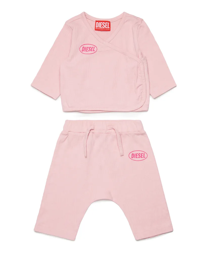 Diesel Strukturiertes Overall-Set aus Baumwolle - Latzhosen - Unisex - Rosa Rosa