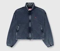 Windbreaker-Jacke aus acid-wash taslan - Jacken - Damen - Blau