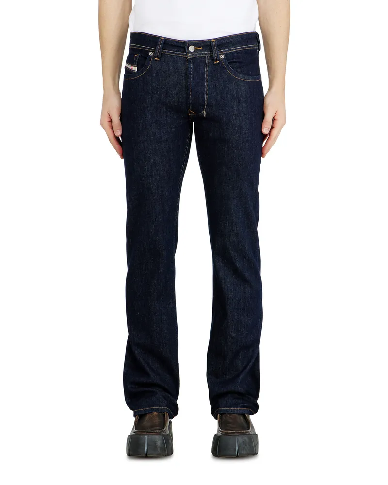 Diesel Regular Jeans Low Waist 1985 Larkee, Dunkelblau, Knopfverschluss Blau